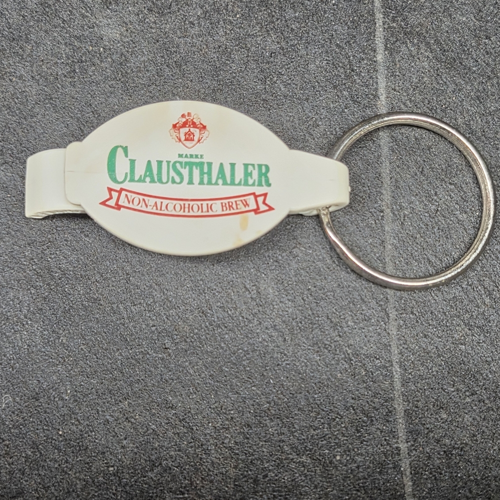 White Keychain Bottle Opener